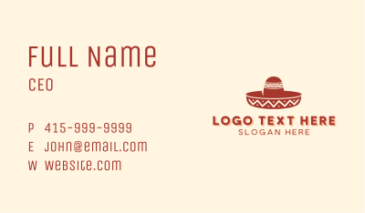 Traditional Mexican Hat Business Card Image Preview
