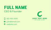 Liquid Soda Letter C Business Card Image Preview