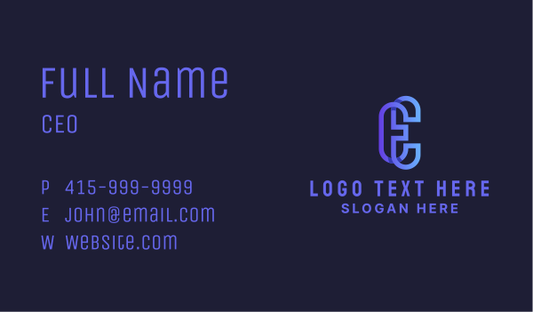 Digital Marketing Letter CE Business Card Design Image Preview