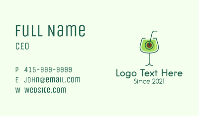 Avocado Drink Business Card Image Preview