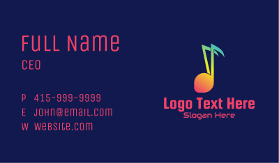 Rainbow Music  Business Card Image Preview