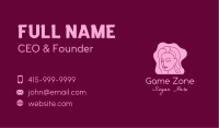 Woman Outline Hairstylist Business Card Image Preview