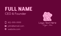 Woman Outline Hairstylist Business Card Design