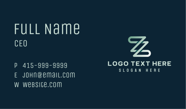 Telecom Company Letter Z Business Card Design Image Preview