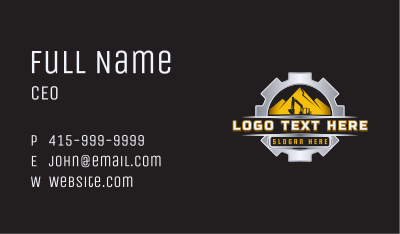 Industrial Mountain Excavator Business Card Image Preview