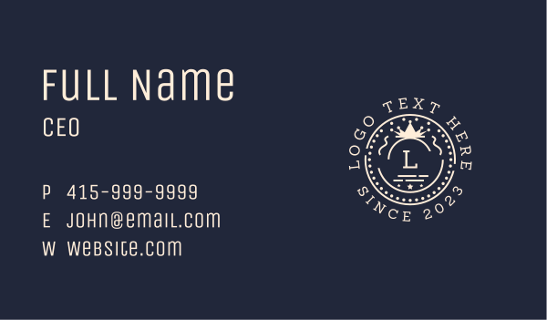 Crown Boutique Lettermark Business Card Design Image Preview