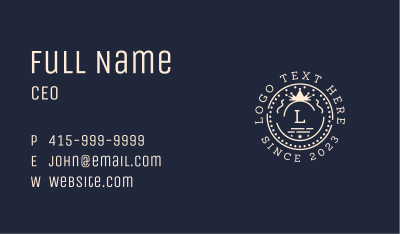 Crown Boutique Lettermark Business Card Image Preview