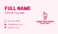 Pink Sunrise Smoothie  Business Card Image Preview