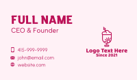 Pink Sunrise Smoothie  Business Card Image Preview