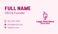 Pink Sunrise Smoothie  Business Card Preview