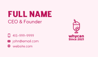 Pink Sunrise Smoothie  Business Card Image Preview