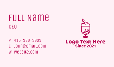 Pink Sunrise Smoothie  Business Card