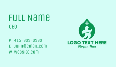 Green Medical Disinfectant  Business Card Image Preview