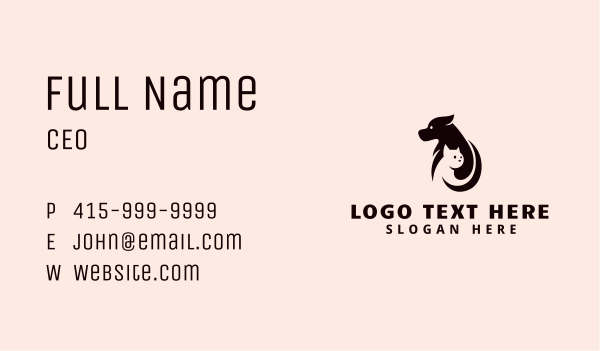 Animal Pet Shop Veterinary Business Card Design Image Preview