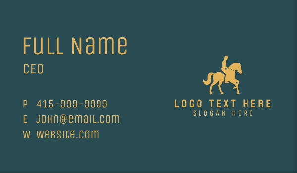 Horseback Riding Equestrian Business Card Design Image Preview