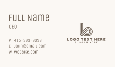 Business Agency Letter B Business Card Image Preview