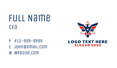 Patriot American Eagle Business Card