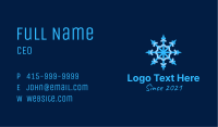 Blue Snowflake Chandelier Business Card Image Preview