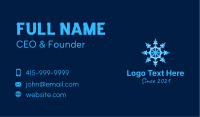 Blue Snowflake Chandelier Business Card Image Preview