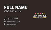 Tribal Wordmark  Business Card Image Preview