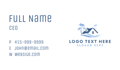 Blue Summer Home Business Card Image Preview