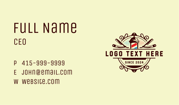 Barber Grooming Haircut Business Card Design Image Preview