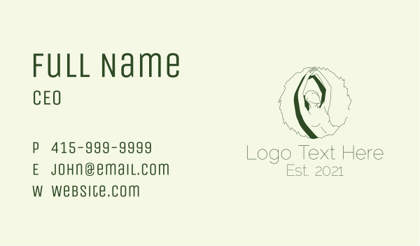 Aesthetic Stretching  Business Card Design Image Preview