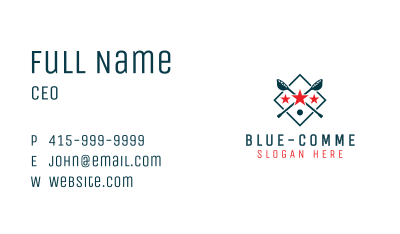 Lacrosse Sport Shield Business Card Image Preview