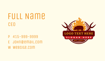 Pork Grilling Barbecue Business Card Image Preview