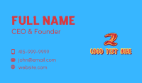 Graffiti Art Number 2 Business Card Preview