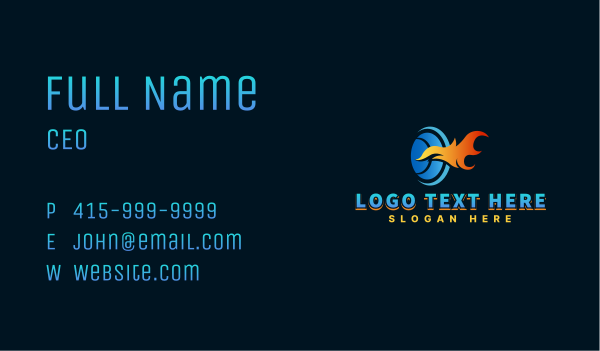 Cooling Flame Temperature Business Card Design Image Preview