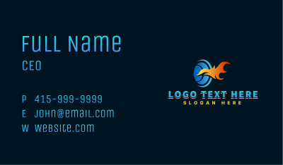 Cooling Flame Temperature Business Card Image Preview