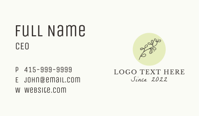 Nature Garden Emblem  Business Card Image Preview