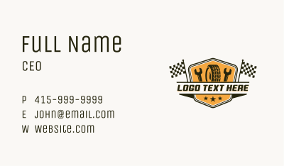 Racing Tire Automotive Business Card Image Preview