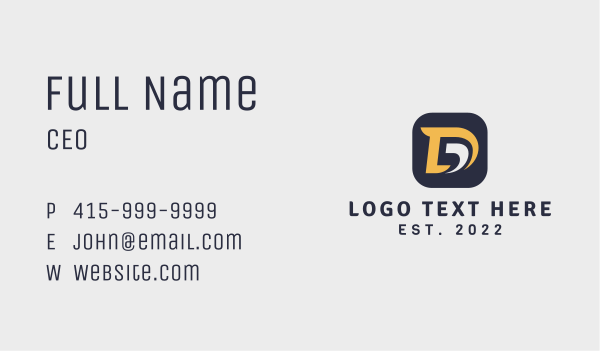 App Programming Letter D Business Card Design Image Preview