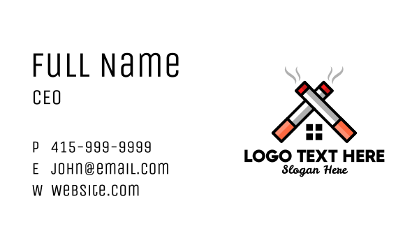 Cigarette House Business Card Design Image Preview