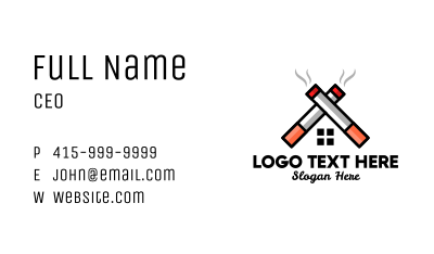 Cigarette House Business Card Image Preview