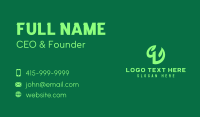 Green Eco Plant Letter Q Business Card Image Preview