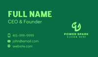 Green Eco Plant Letter Q Business Card Image Preview