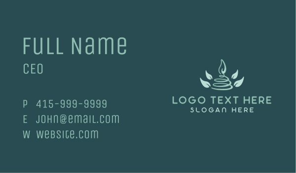 Scented Candle Spa Decor Business Card Design Image Preview