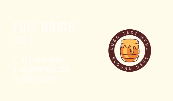 Sweet Honey Jar Business Card Design Image Preview