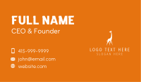 Wild Giraffe Sanctuary Business Card Image Preview