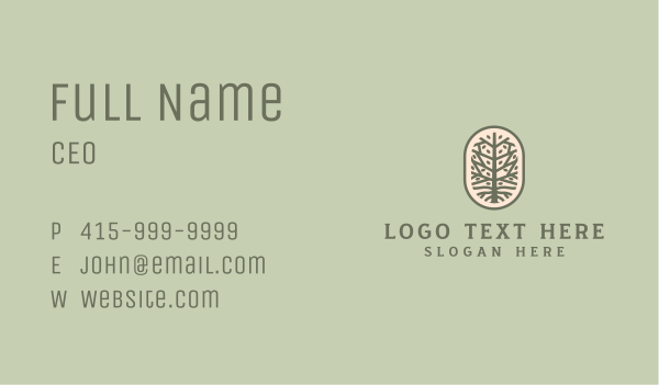 Mangrove Oval Business Card Design Image Preview