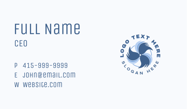 Industrial Wind Propeller Business Card Design Image Preview