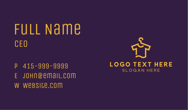 Shirt Hanger Apparel Business Card Design Image Preview