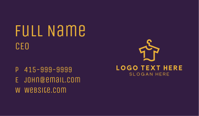 Shirt Hanger Apparel Business Card Image Preview