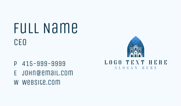 Gothic Cathedral Church Business Card Design Image Preview