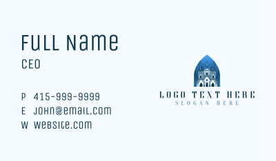 Gothic Cathedral Church Business Card Image Preview