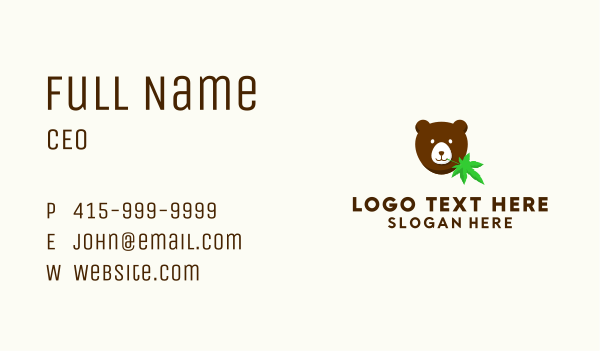 Grizzly Bear Dispensary  Business Card Design Image Preview