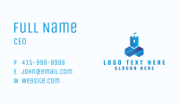 Blue Fortress Tower Business Card Image Preview